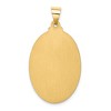 Black Bow Jewelry 14k Yellow or White Gold Hollow Oval St Christopher Pendant, 20 x 37mm - 3 of 4
