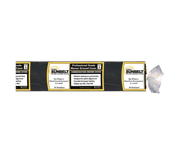 Dewitt Sunbelt 3 Foot Woven Weed Barrier Landscape Fabric, 300 Feet (2 Pack)