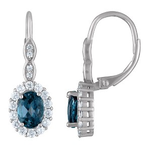Designs By Gioelli Sterling Silver London Blue Topaz Drop Earrings - 1 of 2