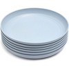 Juvale 6 Pack Blue 9 Inch Round Unbreakable Wheat Straw Dinner Plates Dinnerware - 3 of 4