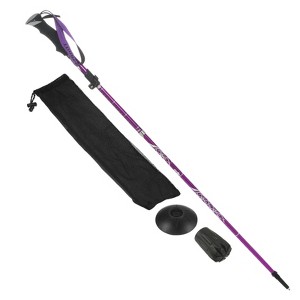 Unique Bargains Aluminum Alloy Collapsible Hiking Trekking Pole with Mud Basket - 1 of 4