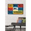 Trends International DC Comics Batman: 85th Anniversary - Minimalist The Batmobiles Framed Wall Poster Prints - 2 of 4