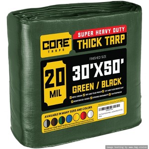 Core Tarps Heavy Duty 20 Mil Tarp Cover, UV Resistant, Rip Proof for Roof, Camping, Patio, Pool, Boat - 1 of 4