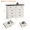 Vintage 9-Drawer Dresser - Rustic Wood Chest for Bedroom, Living Room & Hallway, Spacious Storage - 2 of 4