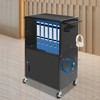 YIYIBYUS Locking File Cabinet with Hooks, Computer Cart with Wheels - 3 of 4