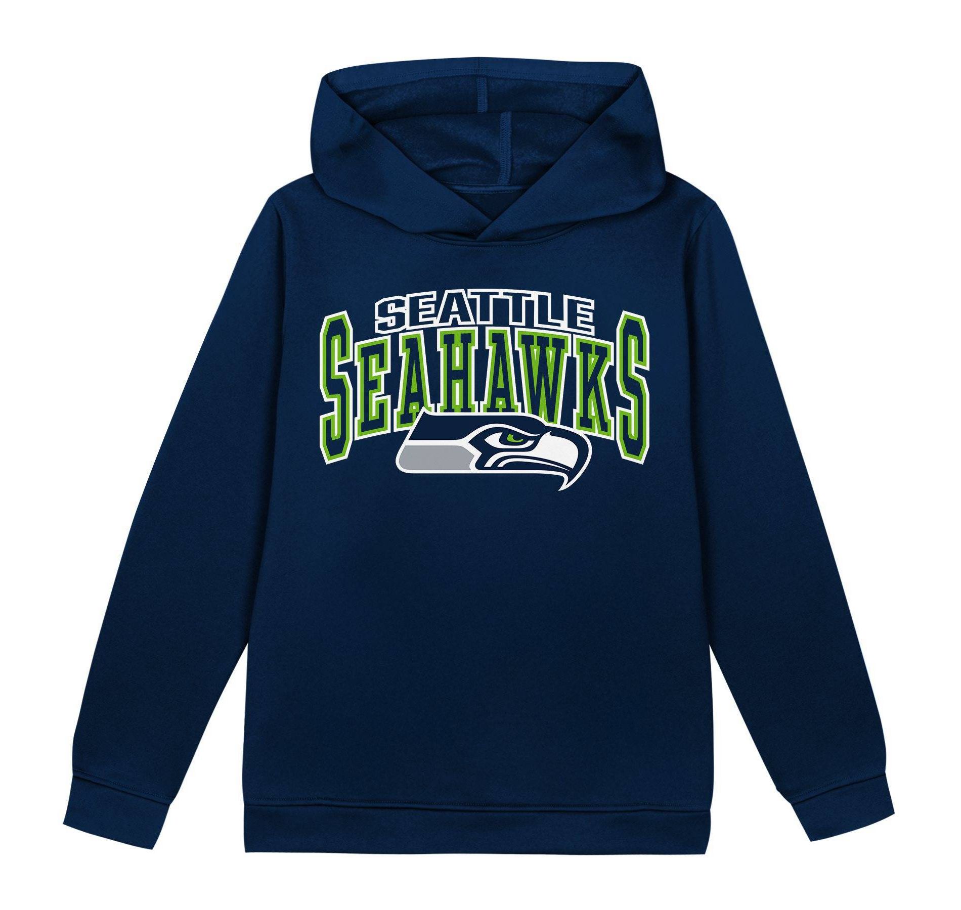 NFL Seattle Seahawks Toddler Boys' Poly Fleece Hooded Sweatshirt