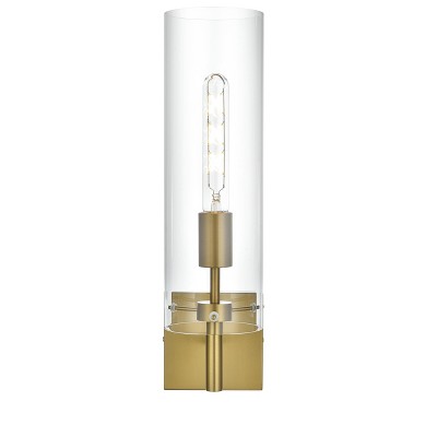 Elegant Lighting Savant 4.5 Inch Wall Sconce Clear Shade in Satin Gold