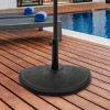 Pure Garden 32lb Half-Circle Outdoor Patio Umbrella Base Black: Resin & Cement, No Assembly, Rustproof - 3 of 4