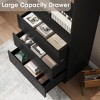 70" H Bookcase with 3 Storage Drawers,Tall Bookshelf w/ 3-Tier Open Shelf - 4 of 4