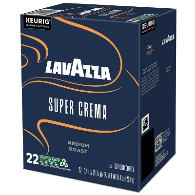 Lavazza Super Crema Medium Roast Keurig K-Cup Coffee Pods - 22ct