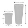 Balkene Home Noah All-Weather Wicker Planter Set with Liners Tall Plant Decor Box for Outdoors & Indoors Patio Herb Garden - 2 Piece Set – Mocha - 3 of 4