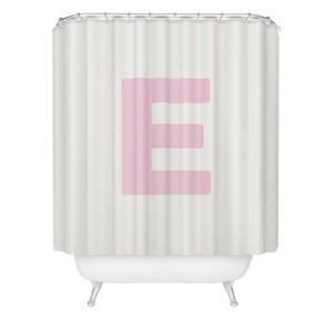 Deny Designs April Lane Art Block Monogram Shower Curtain - 1 of 3