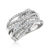 Ross-Simons 2.00 ct. t.w. Round and Baguette Diamond Highway Ring in 14kt White Gold - 4 of 4