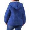 Agnes Orinda Women's Plus Size Faux Fur Warm Long Sleeve Hooded Jacket - 4 of 4