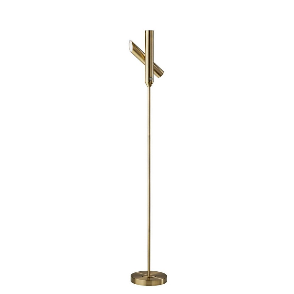 Photos - Floodlight / Street Light Adesso Vega Torchiere  Antique Brass (Includes LED Light Bulb)