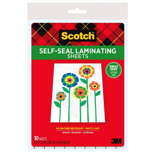 Scotch 10ct Self-seal Laminating Sheets Letter Size : Target