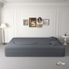 KWPZQEB Convertible Folding Sofa Bed, Teddy Fabric Foam-Filled Couch with 2 Pillows, Modern Folding Loveseat Sofa for Living Room, Bedroom - 4 of 4