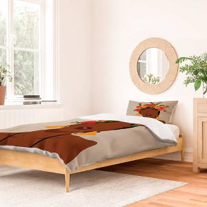 Domonique Brown Crown Duvet Set - Deny Designs - 1 of 4