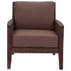Courtyard Casual Buena Vista II Club Chair Stained Eucalyptus Wood KD  Sunbrella Fabric - 4 of 4