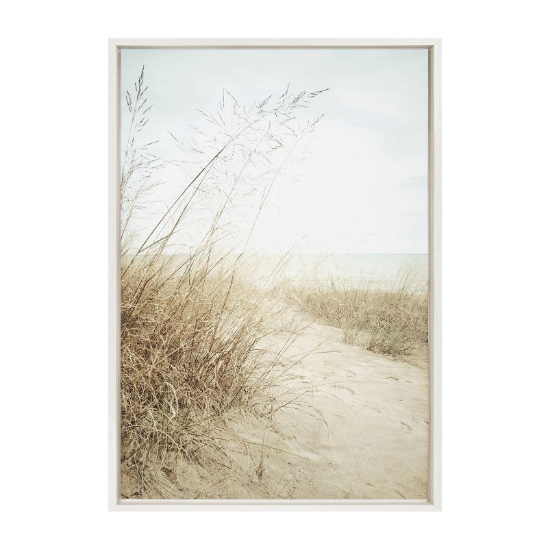 Sylvie Beach Grasses Framed Canvas by F2 Images - Kate & Laurel All Things Decor, 1 of 10