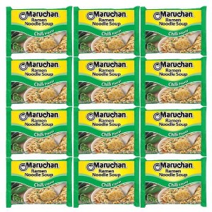 Maruchan 12pk Ramen Chili Flavor, Instant Ramen Noodles, Ready to Eat Meals, 3 Oz Packets - 1 of 3