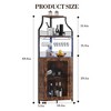 Corner Bar Cabinet with LED Strip, Glass Holder Adjustble Shelf, 5-Tiers Liquor Cabinet Bar Cabinet for Home, Corner Display Cabinet for Small Space - 4 of 4