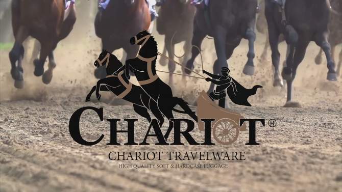 Chariot Printed Expandable Hardside Spinner Luggage Set, 2 of 9, play video