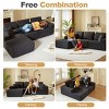 Modular Corduroy Sectional Sofa with Chaise Lounge,  Modern Oversized Convertible Cloud Couch with Deep Seats for Living Room – The Pop Home - 4 of 4