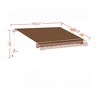 VisioGear Retractable Awning, 13'*8' Patio Awnings with Manual Crank Handle for Deck, Yard, Brown, 155.5"*96.5"*59" - 3 of 4