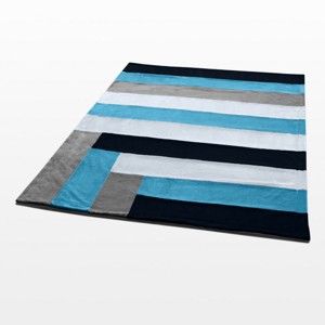 Slickblue Multi-Stripe Coral Fleece Throw, 59x78.7 inches, Warm & Comfortable for Bedroom & Living Room, 5 Color Options - 1 of 3