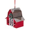 Northlight 3.5" Red Barn with Snowy Roof Christmas Ornament - 3 of 4