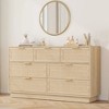 Rattan 7 Drawer Dresser,7 Chest of Drawers with Metal Handles and Wooden Sturdy Base - 2 of 4