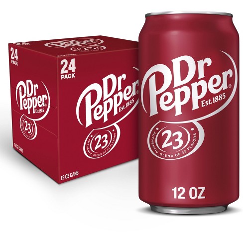 Dr Pepper Soda Cans, 12oz Can (Pack of 24 )