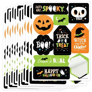Big Dot of Happiness Jack-O'-Lantern Halloween - Kids Halloween Party Favor Sticker Set - 12 Sheets - 120 Stickers - 1 of 4