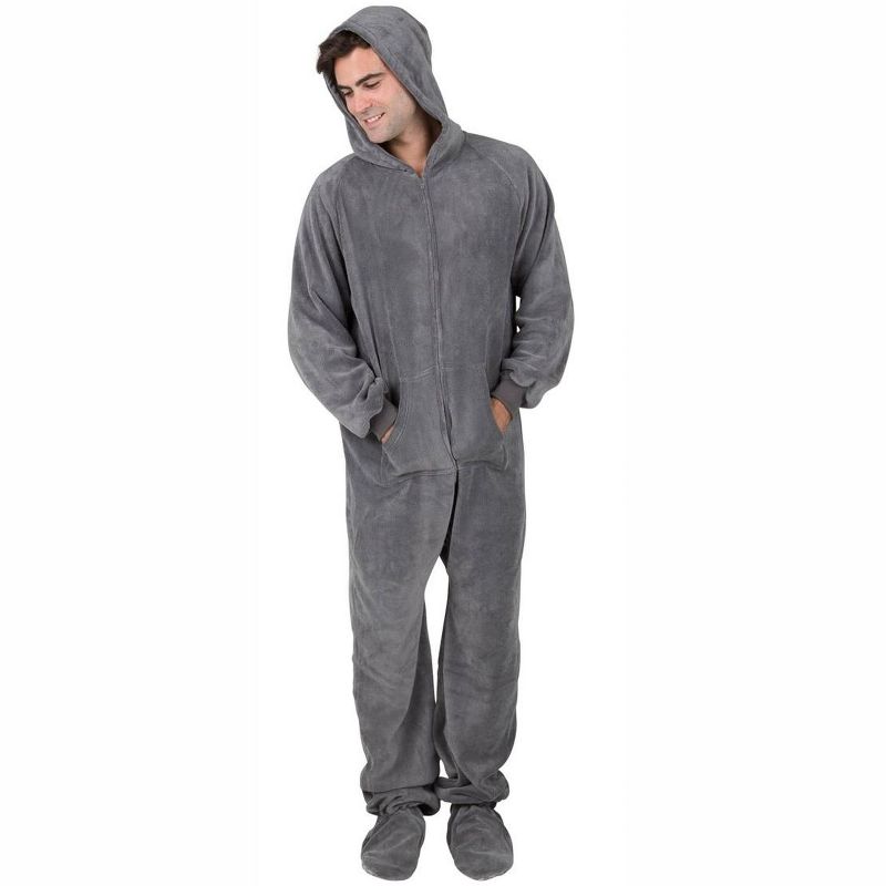 Footed Pajamas - Family Matching - Howling Moon Hoodie Chenille Onesie For Boys, Girls, Men and Women | Unisex, 2 of 6