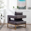 NicBex Polyester Accent Chair,Upholstered Living Room Chairs with Cut-Out Arms and Mid-Height Backrest,Modern Armchair,Accent Chairs for Living Room - 4 of 4