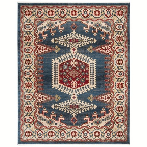 Safavieh Kashan Collection KSN306M Blue / Red Rug - 2' 6 x 8