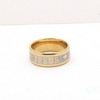 Jesus Cross Wedding Band Ring for Women or Men Gold over Stainless Steel by Ginger Lyne Collection - 2 of 4