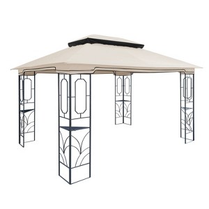 Gsluuk Patio Double Roof Gazebo Replacement Canopy Top Fabric - 1 of 1