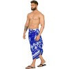 LA LEELA Men's Sarong Bath Hawaiian Pareo Wrap One Size Blue - 2 of 4