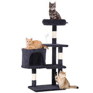 FDW Cat Tree 37 Inch Tall Cat Tower Kitten  with Scratching Posts and Perches Indoor Activity Center for Cats - 1 of 4