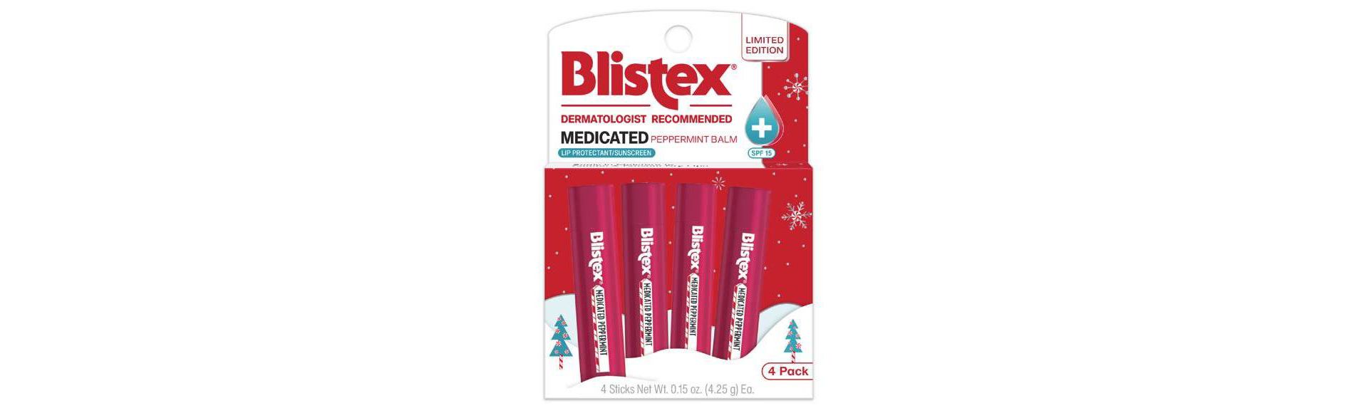 Blistex Medicated Lip Balm - Peppermint - 0.15oz/4pk