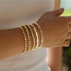 Gold Bracelets for Women,Dainty Bracelets Set for Women Trendy, Gold Bracelets Stack With Beaded, Cuban - 3 of 4