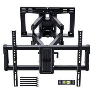 Full Motion TV Wall Mount for 40-86 In flat screen TVs weighing up to 132 LBS, with tool free tilt, rotation, and expansion, TV stand - 1 of 4