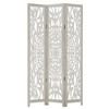 Wooakway Rustic Folding Wood Room Divider Vintage Freestand Privacy Screen for Room Seperation Living Room Bedroom Office Room - 2 of 4