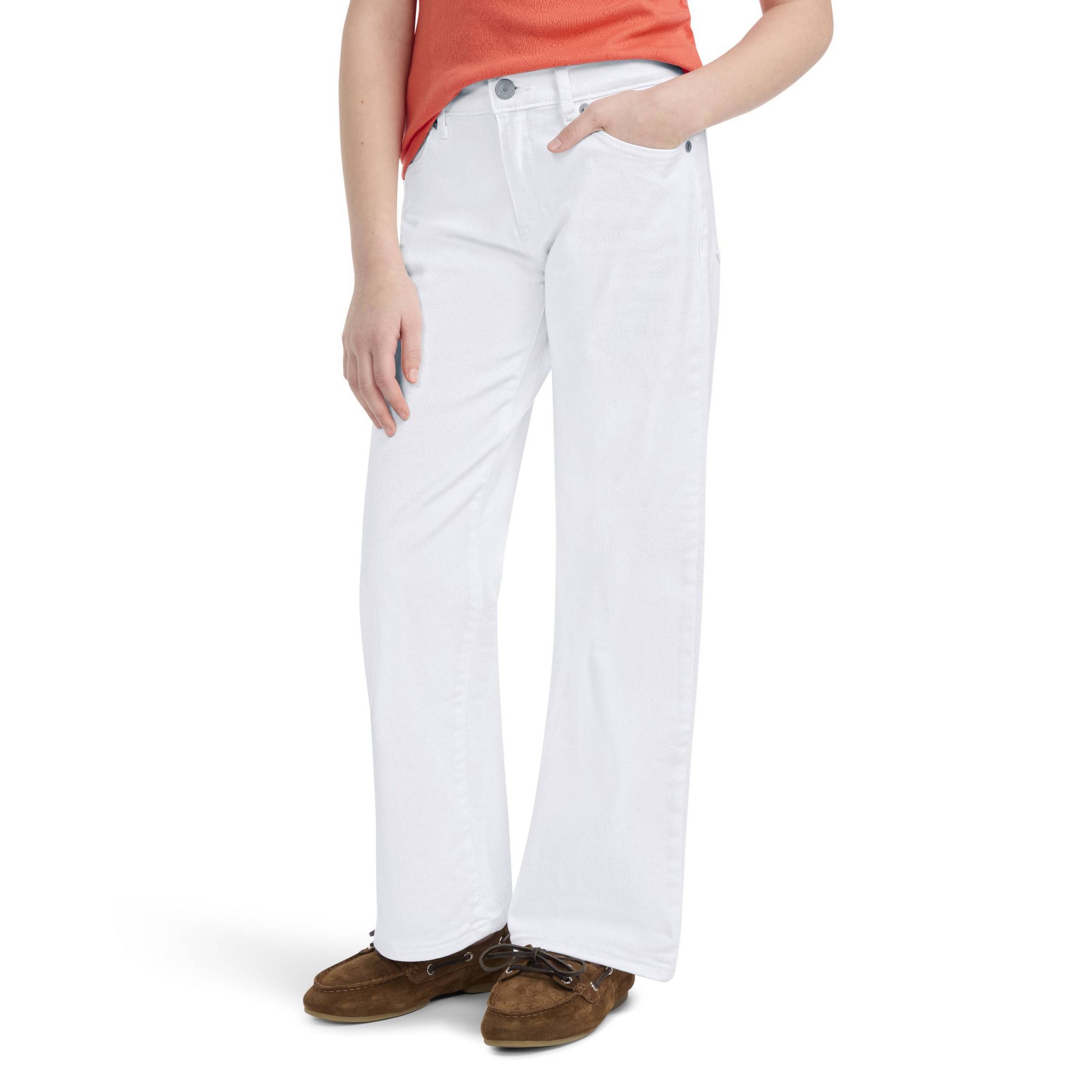 Levi's® Girls' Wide Leg Stretch Jeans - Bright White