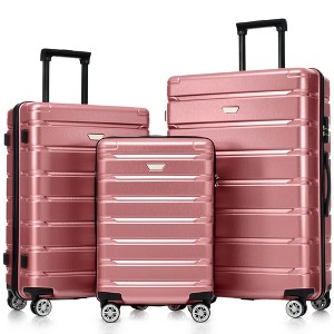 Whisen 3 Piece Hardshell Luggage Set, ABS+PC Suitcase with Spinner Wheels (20/24/28 Inch) - 1 of 4