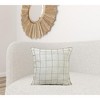 HomeRoots 20" X 20" Ivory And Black Linen Geometric Zippered Pillow - 2 of 4
