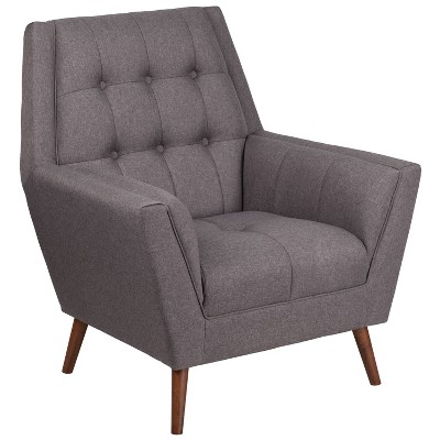 Hercules Contemporary Tufted Armchair Gray - Riverstone Furniture