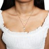 Peanuts Womens Woodstock and Snoopy Gold-Plated Sterling Silver Layered Charm Necklace - 2 of 4